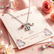 Birthday Gift for Girls, Initial & Birthstone Necklace, Personalized Milestone Jewelry for Kids and Teens