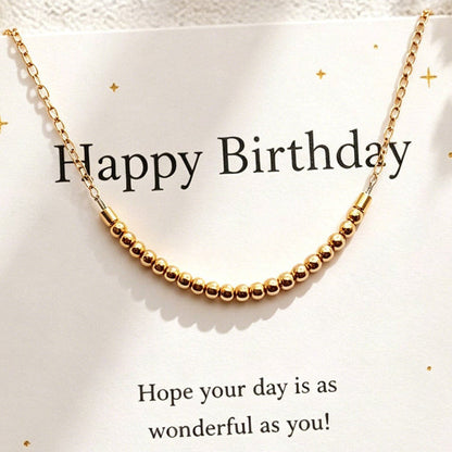 Personalized Age Number Necklace for Girls, Rose Gold Beaded Birthday Jewelry