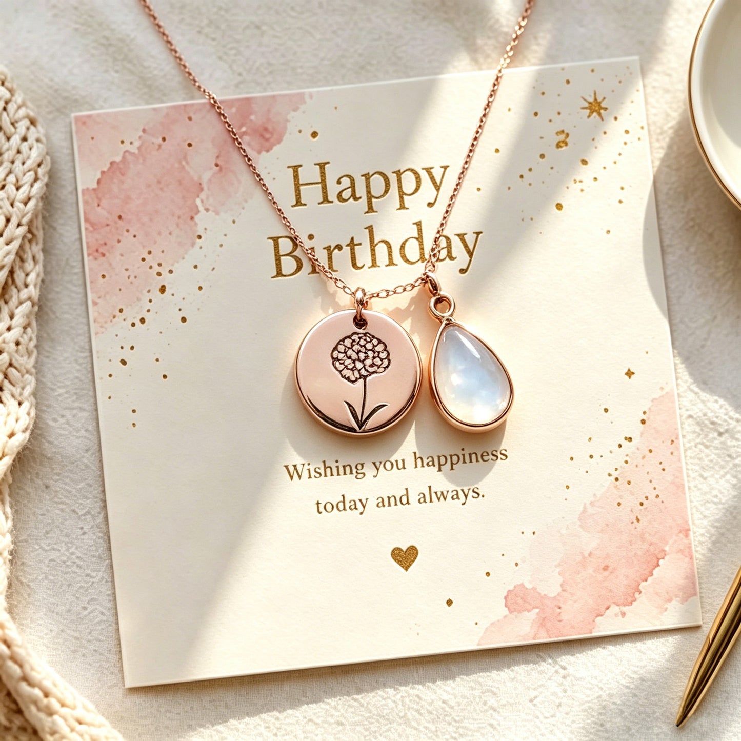 Birthday Gift for Girls, Personalized Birthday Necklace, Custom Jewelry Gift for Daughter, Granddaughter or Kids