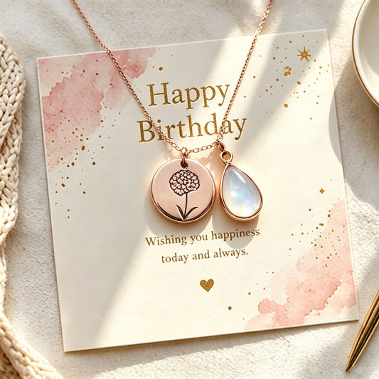 Birthday Gift for Girls, Personalized Birthday Necklace, Custom Jewelry Gift for Daughter, Granddaughter or Kids