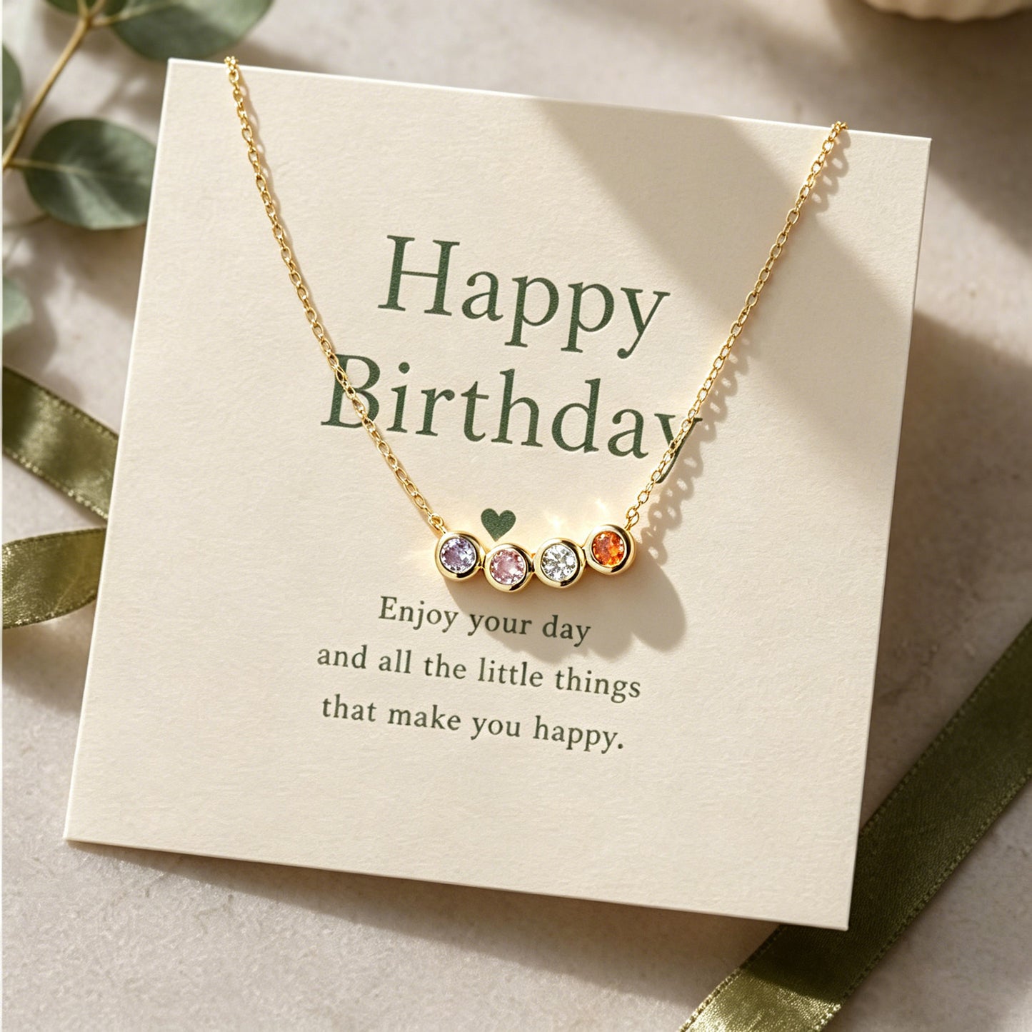 Birthday Gift for Girls, Personalized Birthstone Necklace,  Gift for Daughter or Granddaughter