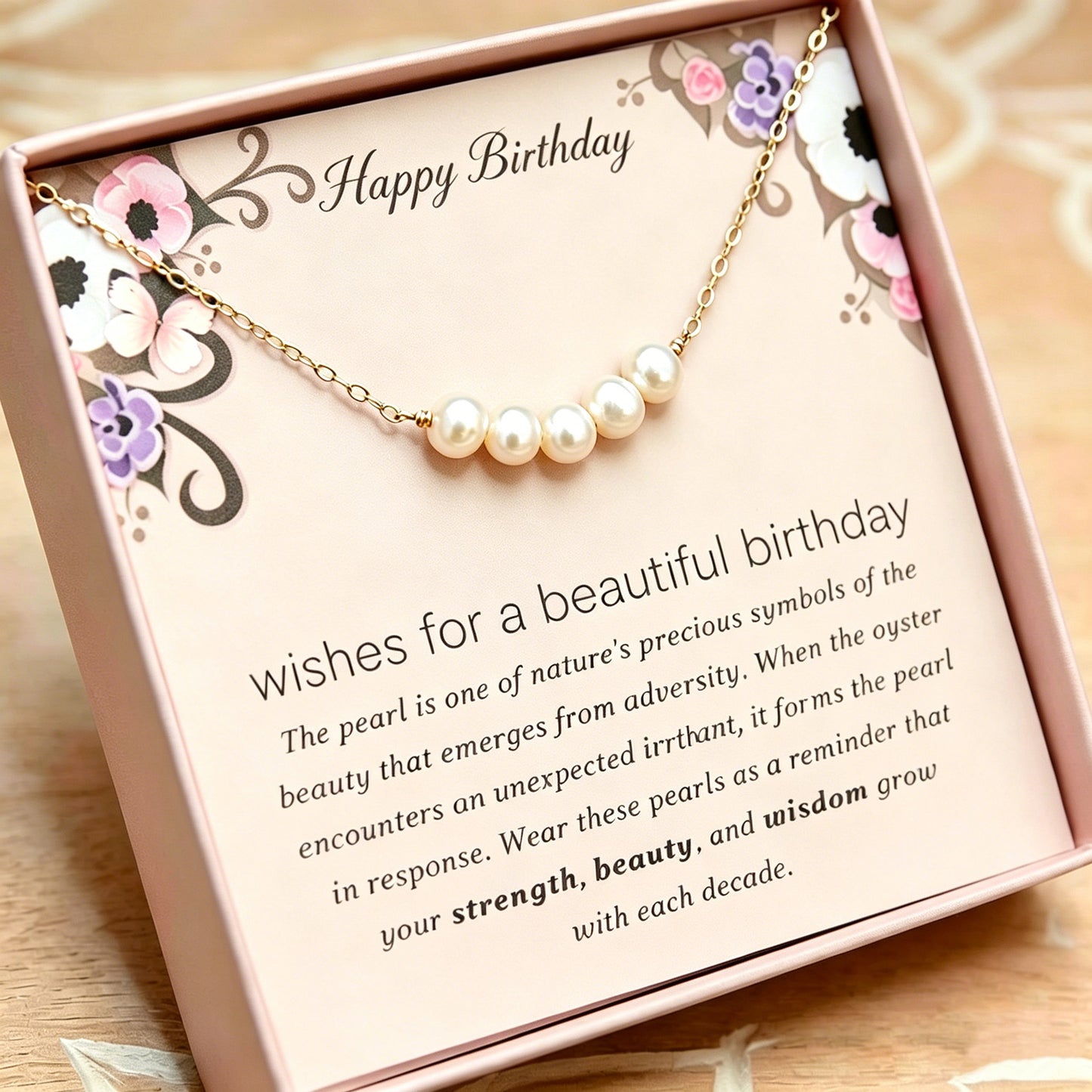 Birthday Gift for Her, Freshwater Pearl Necklace in Sterling Silver or Gold Filled, Elegant Classic Pearl Jewelry with Gift Card