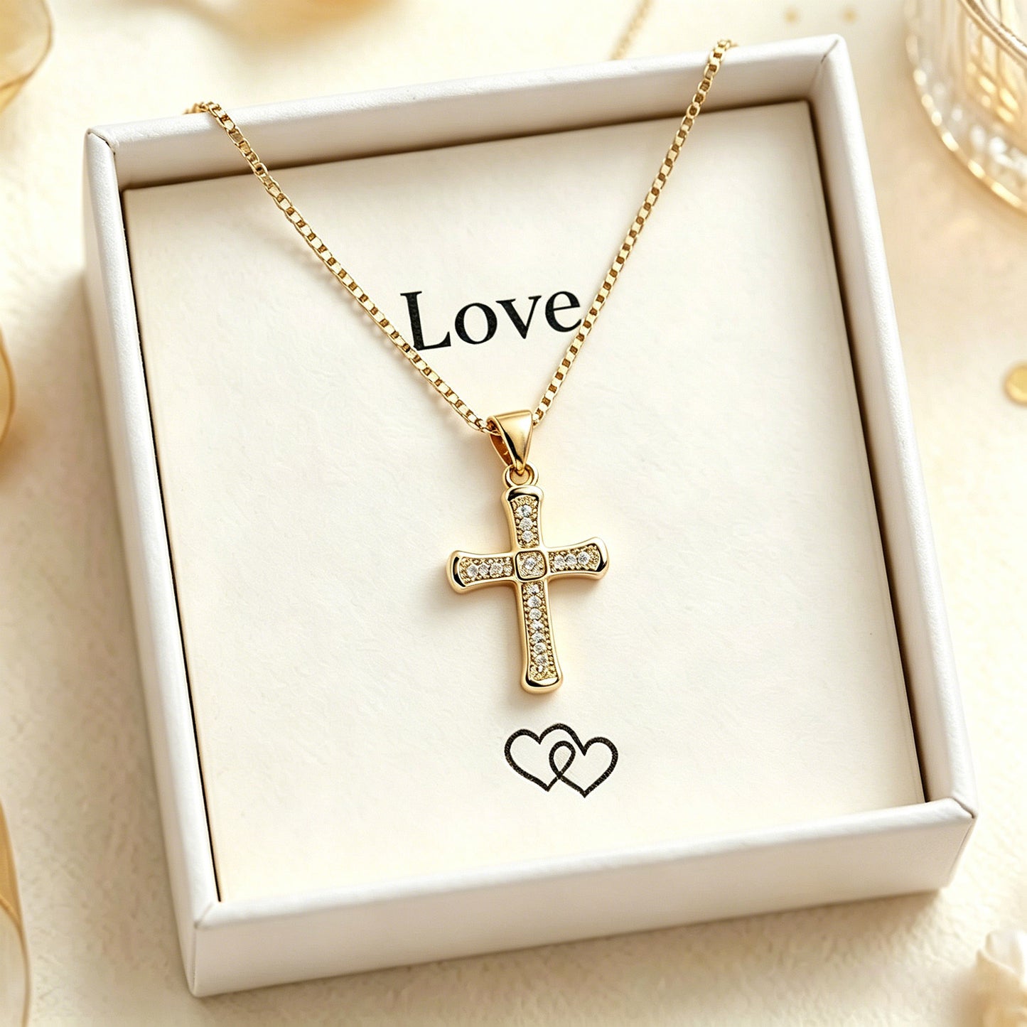 18K Gold Filled Children's Necklace, Dainty Baptism Gift