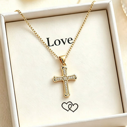 18K Gold Filled Children's Necklace, Dainty Baptism Jewelry Gift