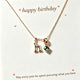 Birthday Gift for Girls, Personalized Initial Birthstone Necklace for Daughter or Granddaughter