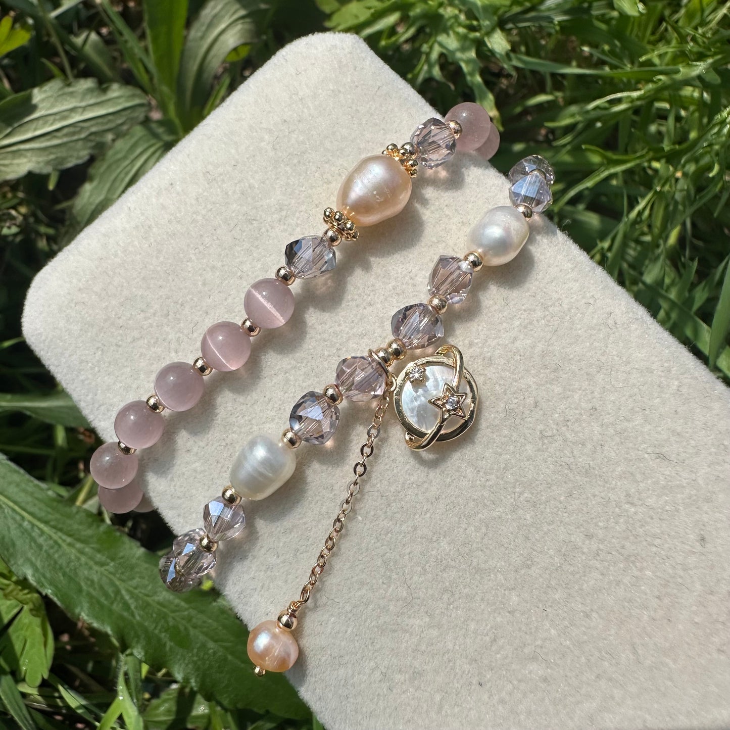 Cat’s Eye Shell Pearl Bracelet