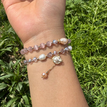Cat’s Eye Shell Pearl Bracelet