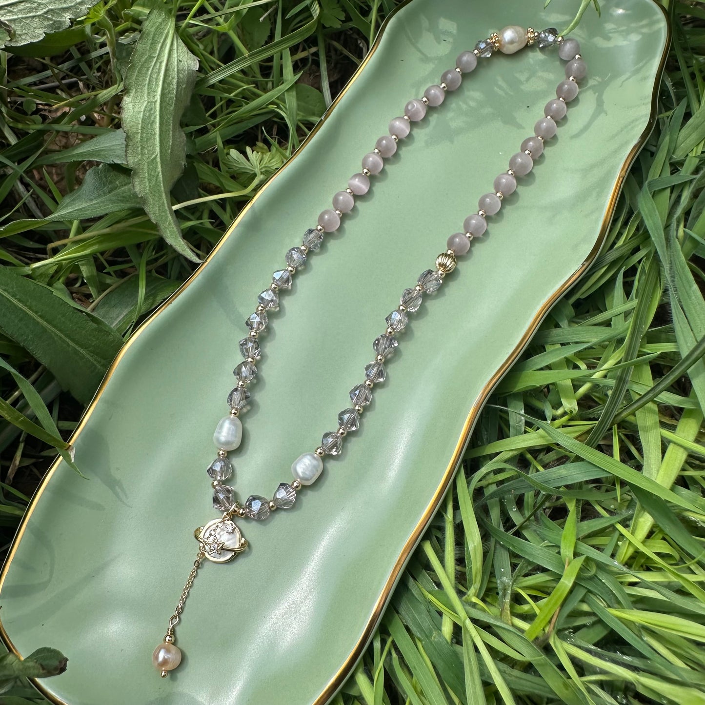 Cat’s Eye Shell Pearl Bracelet