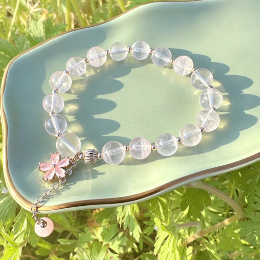Romantic Sakura Rose Quartz Bracelet