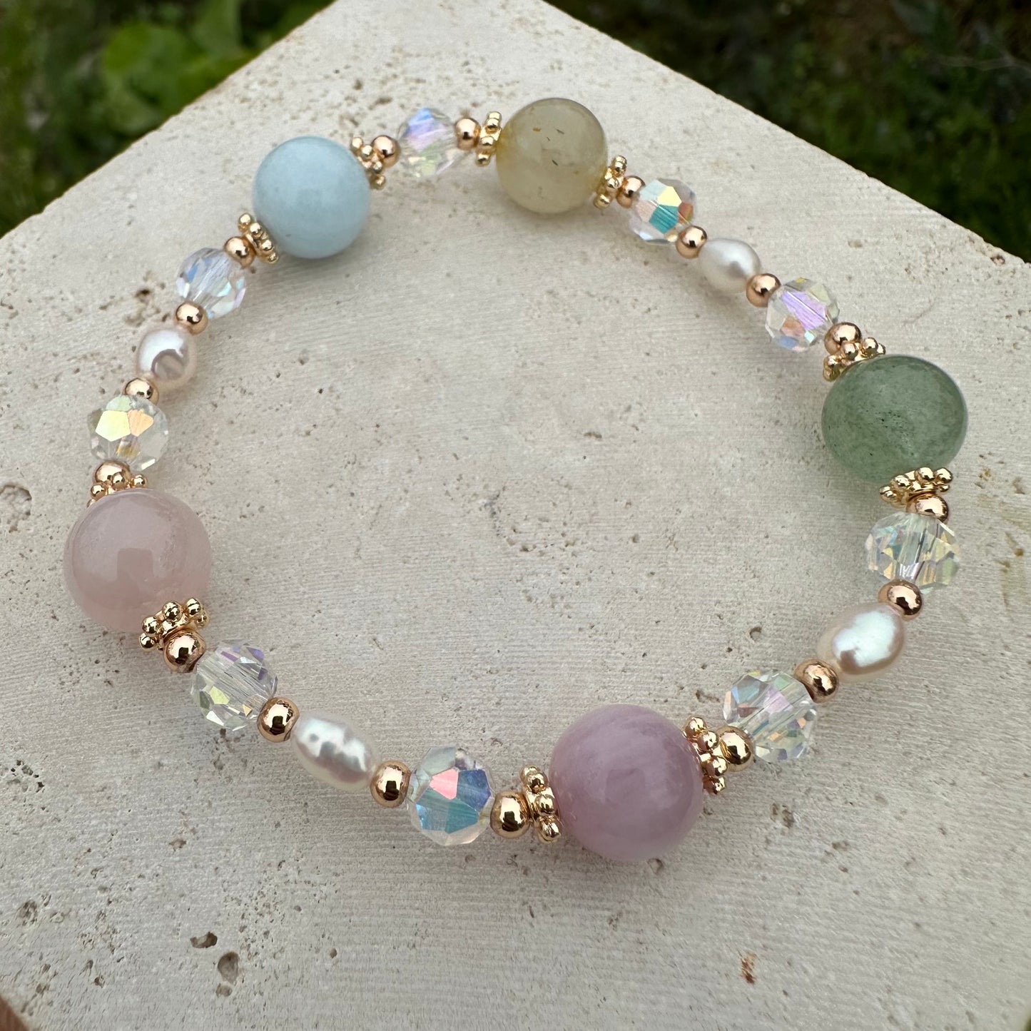 Multi-Gem Crystal Bracelet