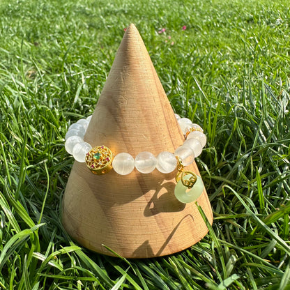 Vintage White Jade Bracelet