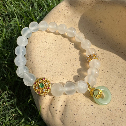 Vintage White Jade Bracelet