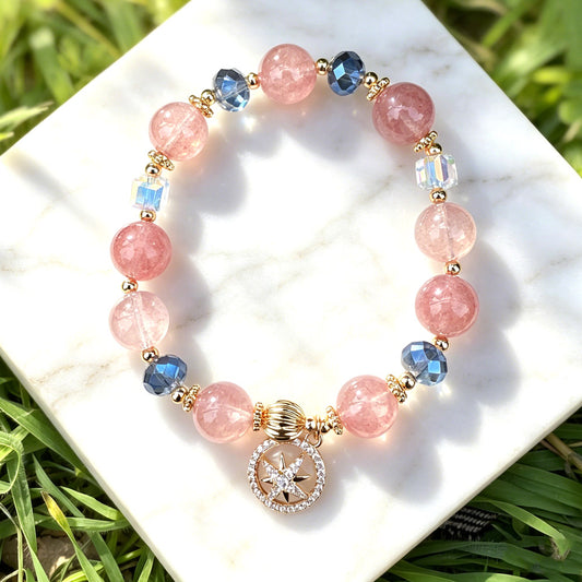 Strawberry Quartz Large Starburst Bracelet