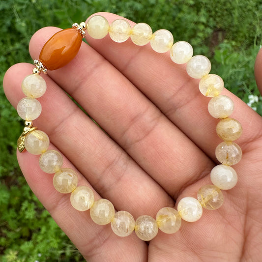 Golden Rutilated Quartz Lucky Bracelet