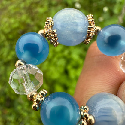 Agate Clover Charm Bracelet