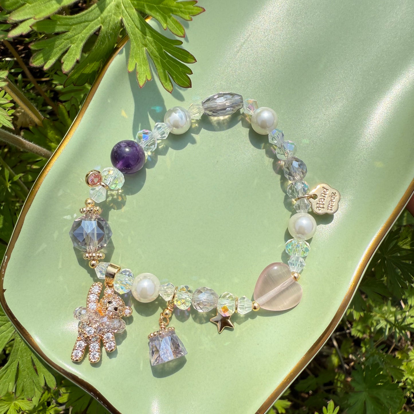 Toy Kingdom Bear Amethyst Bracelet