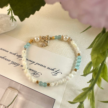 Delicate Shell Bead Bracelet