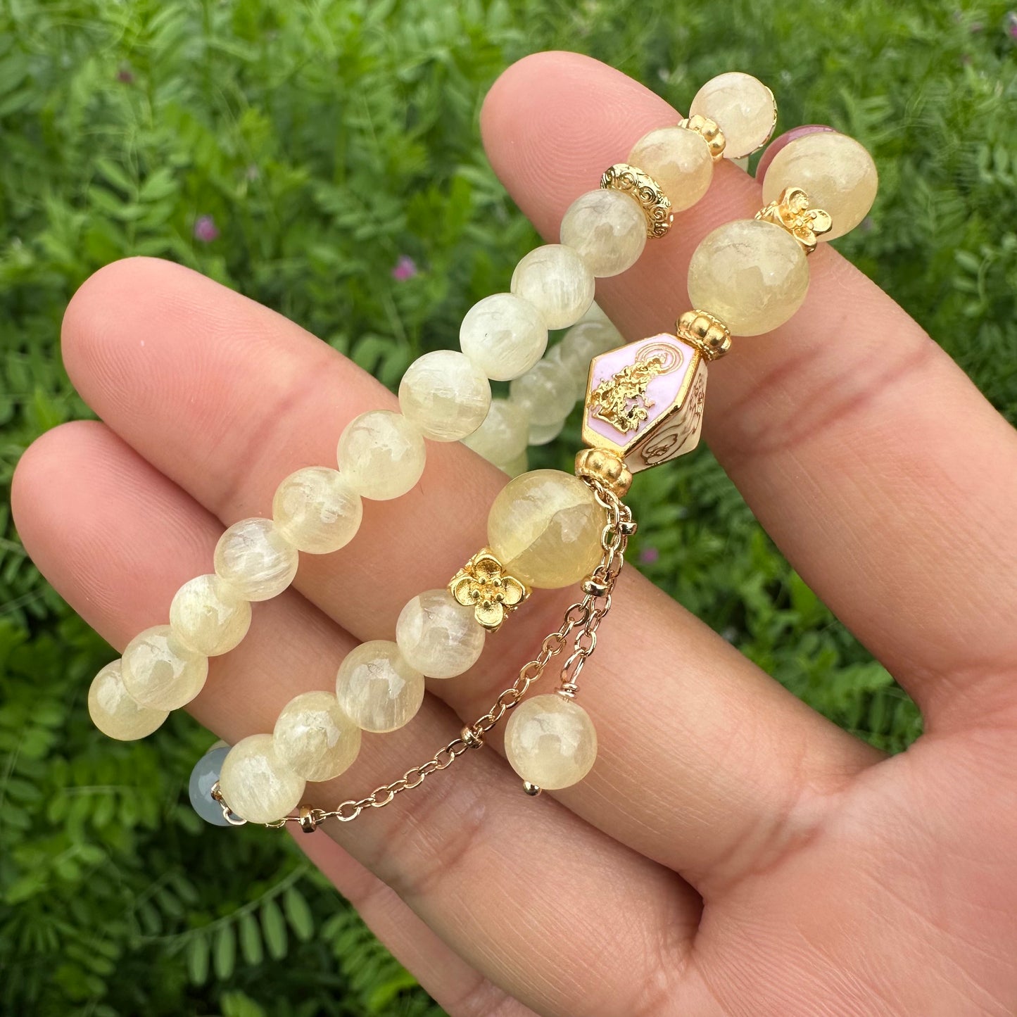 Golden Jade Double Layer Bracelet