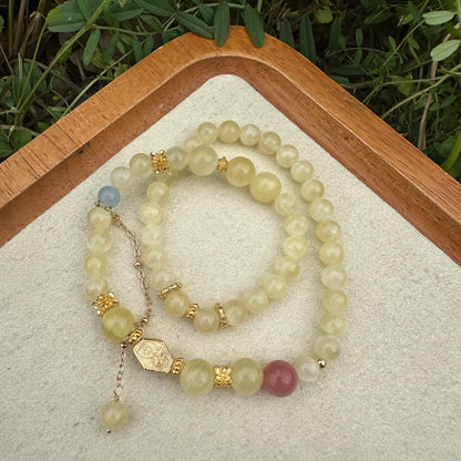 Golden Jade Double Layer Bracelet