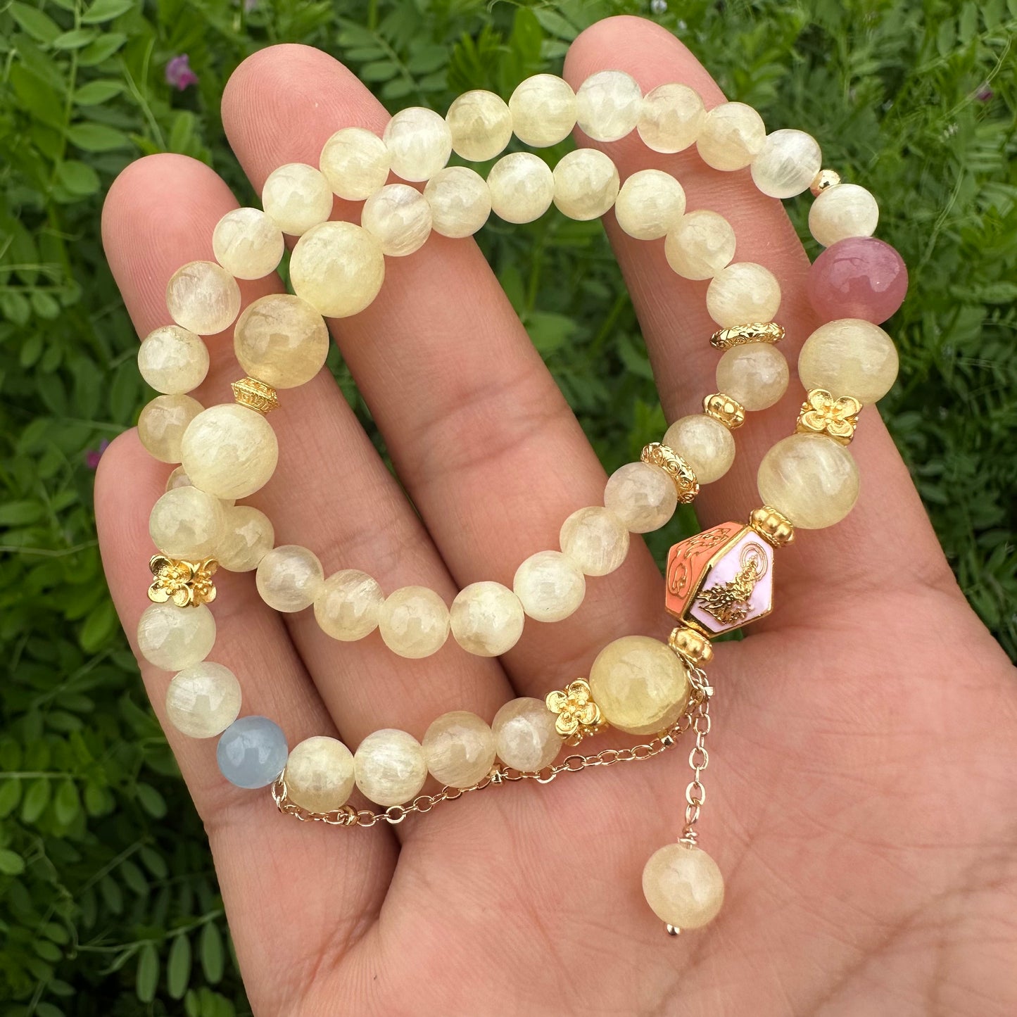 Golden Jade Double Layer Bracelet