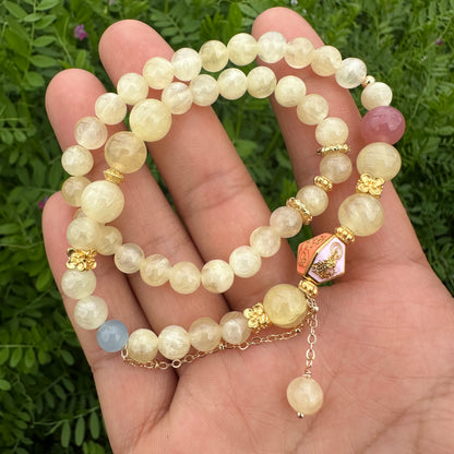 Golden Jade Double Layer Bracelet