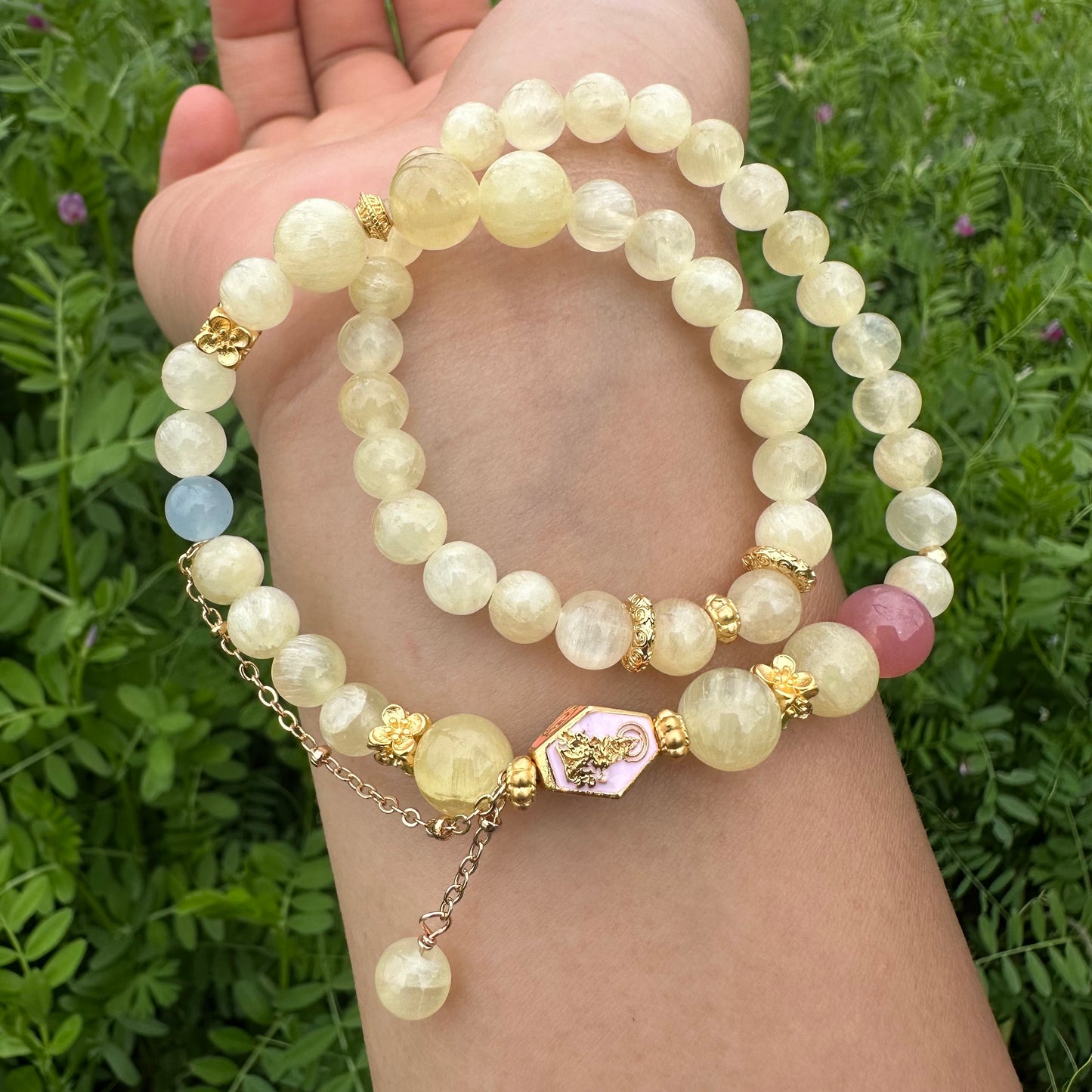 Golden Jade Double Layer Bracelet