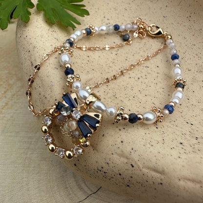 Bow Floral Wreath Bracelet