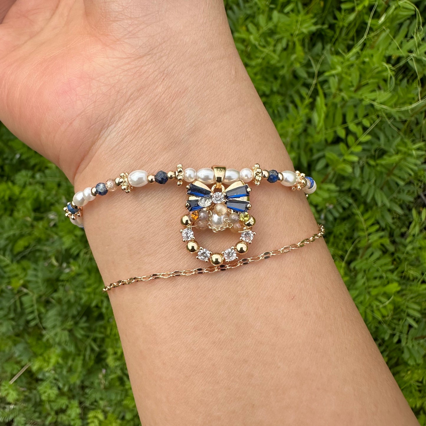 Bow Floral Wreath Bracelet