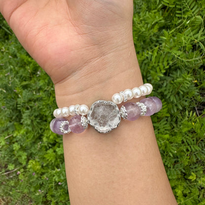 Amethyst Double Layer Bracelet
