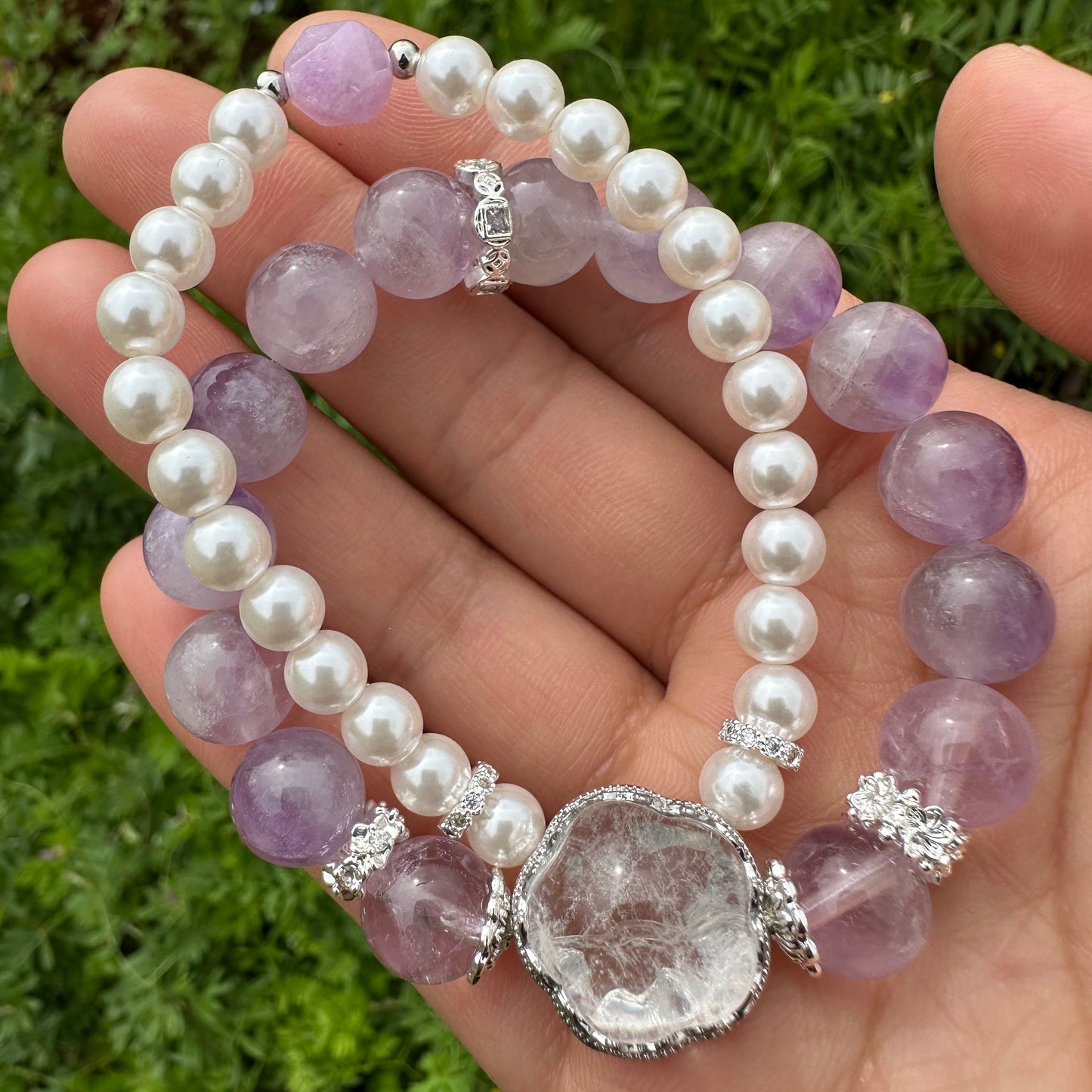 Amethyst Double Layer Bracelet
