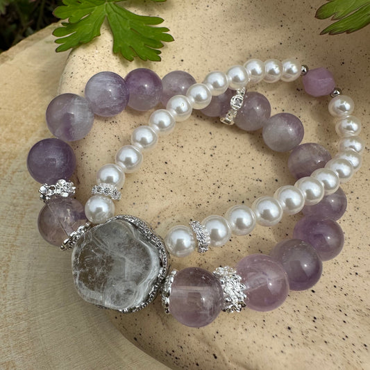 Amethyst Double Layer Bracelet