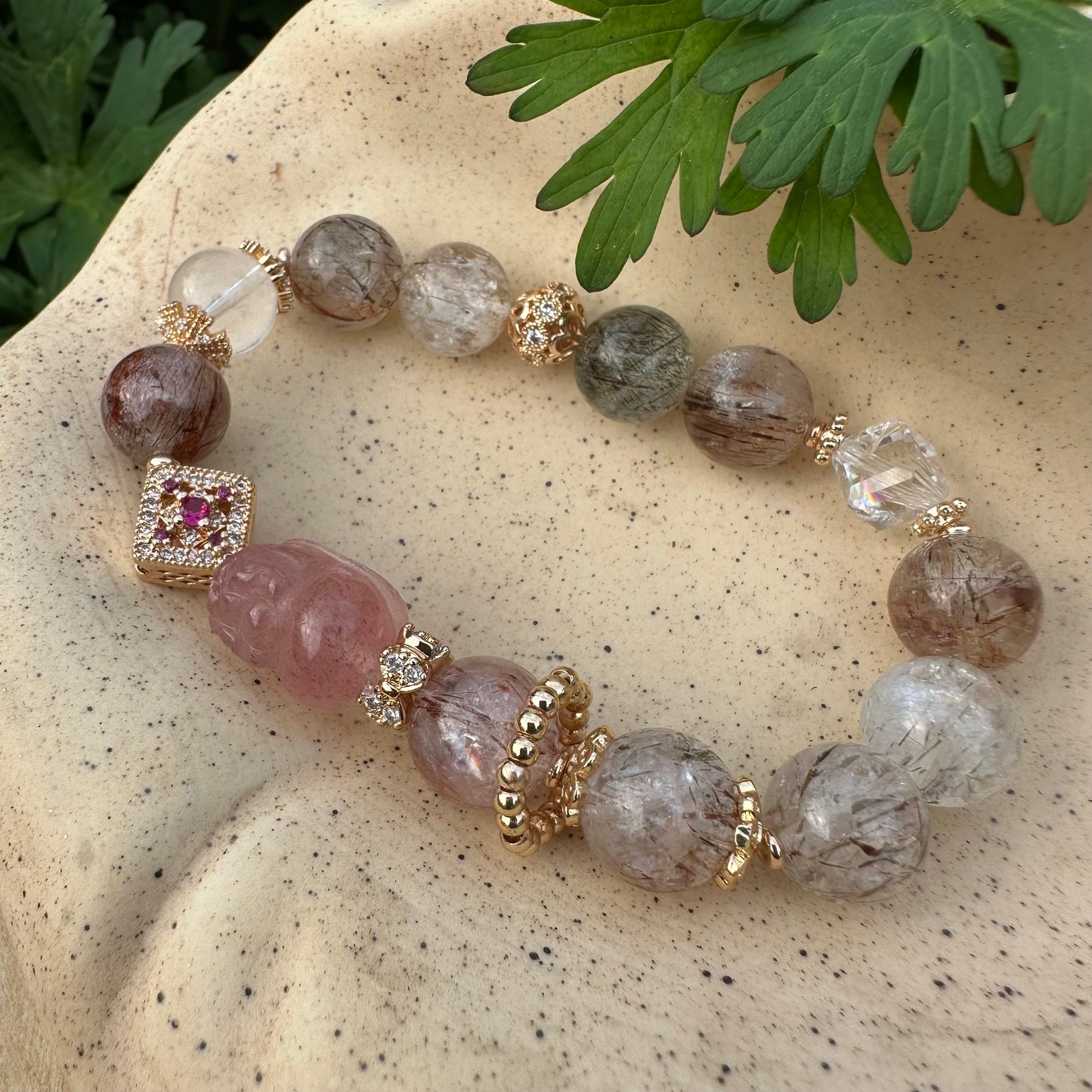 Black Gold Super Seven Pixiu Bracelet