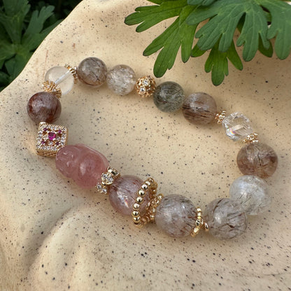 Black Gold Super Seven Pixiu Bracelet