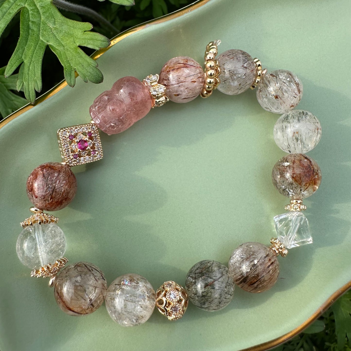 Black Gold Super Seven Pixiu Bracelet