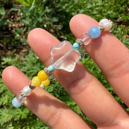 Crystal Star & Freshwater Pearl Bracelet