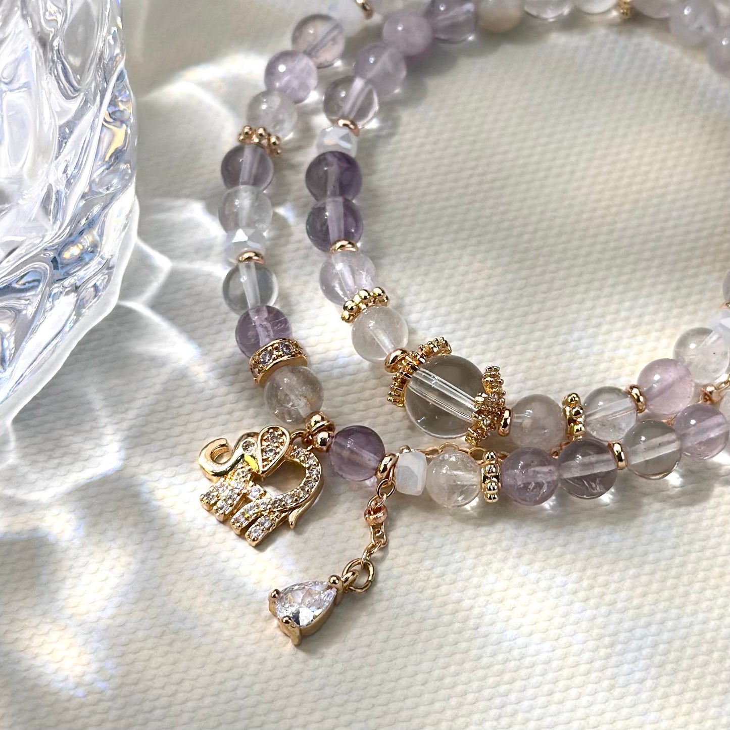 Delicate Amethyst Double Wrap Bracelet