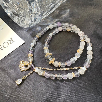 Delicate Amethyst Double Wrap Bracelet