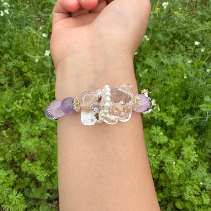 Amethyst Bear Bracelet