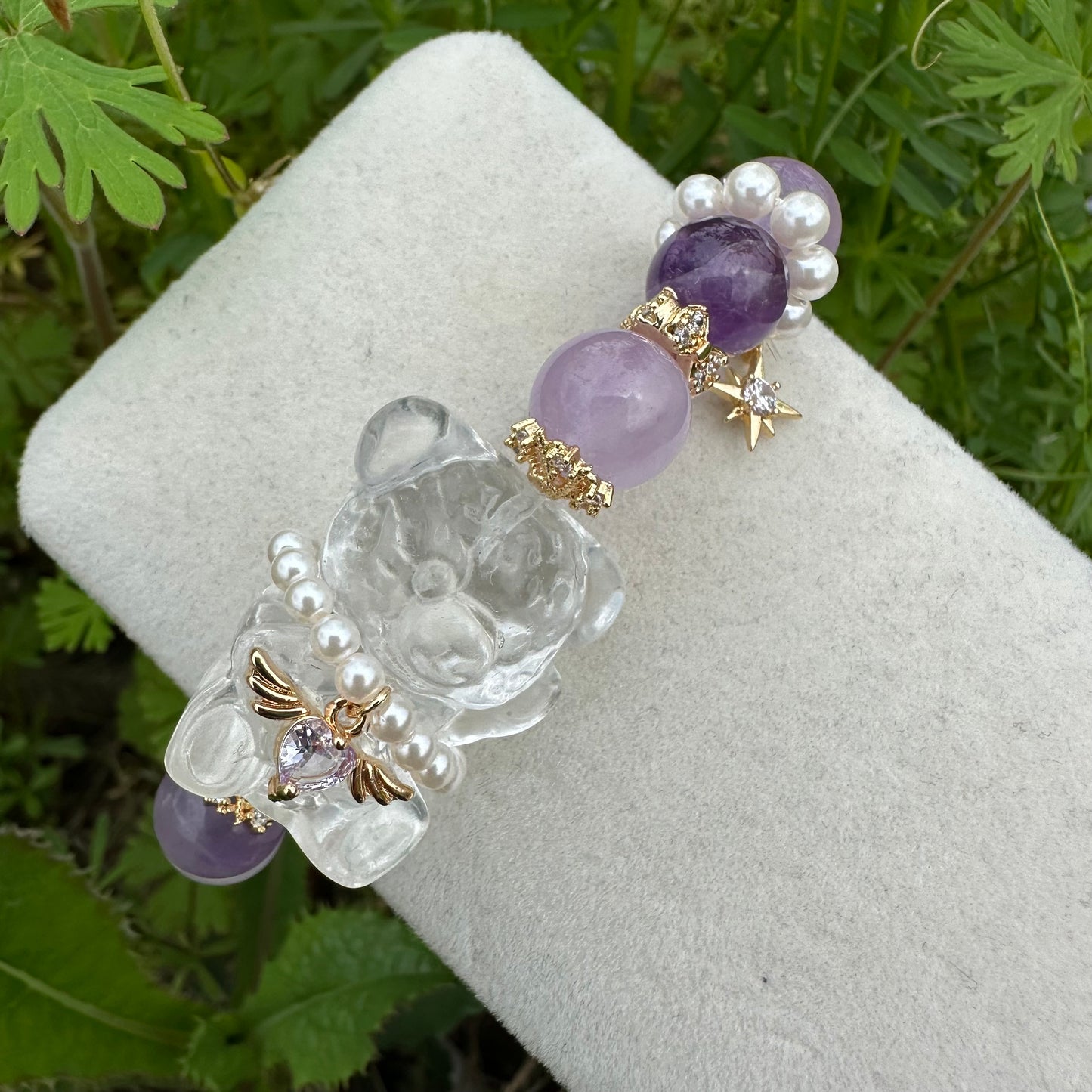 Amethyst Bear Bracelet