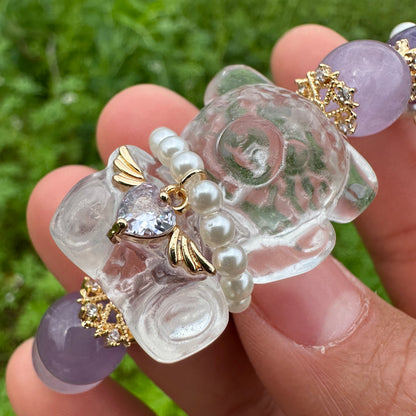 Amethyst Bear Bracelet