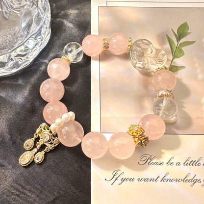 Delicate Pink Heart Bracelet