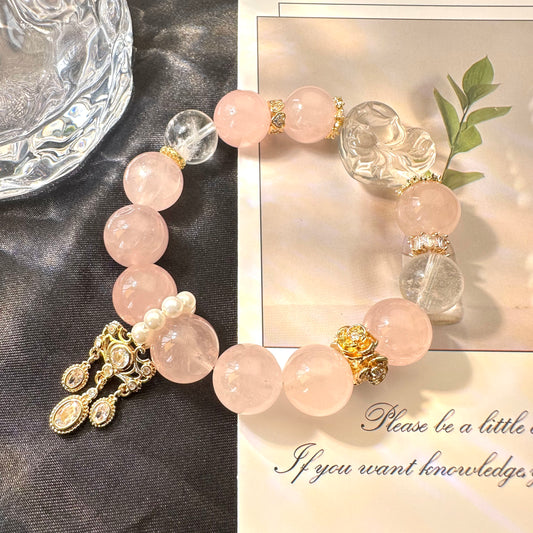 Delicate Pink Heart Bracelet