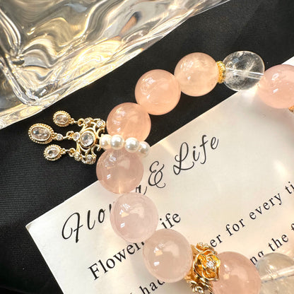Delicate Pink Heart Bracelet