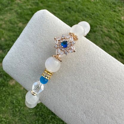 Delicate Natural Pearl & White Moonstone Bracelet