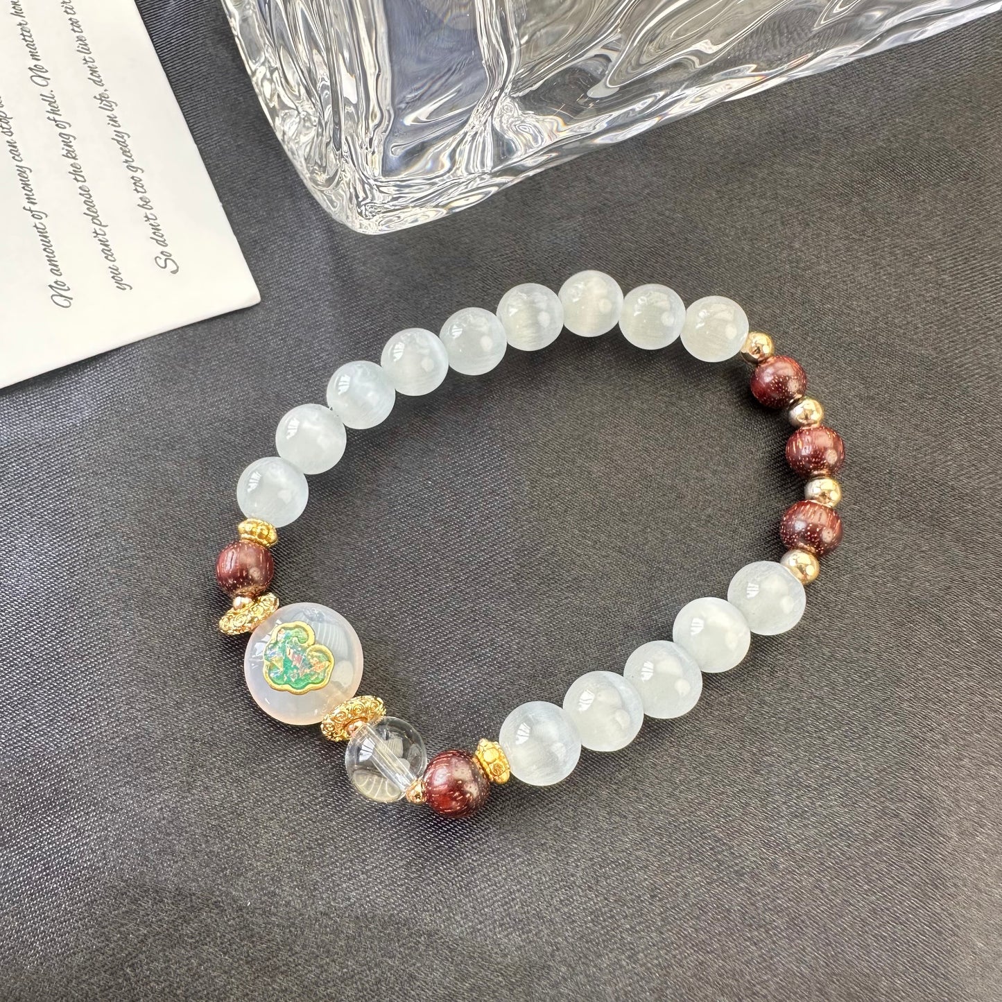 White Cat Eye Lucky Bracelet