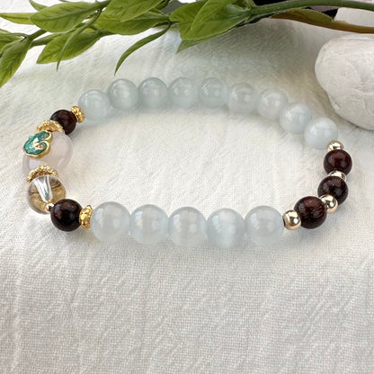 White Cat Eye Lucky Bracelet