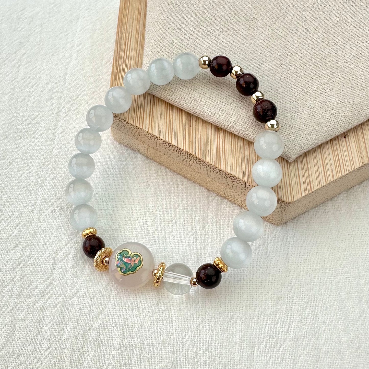 White Cat Eye Lucky Bracelet