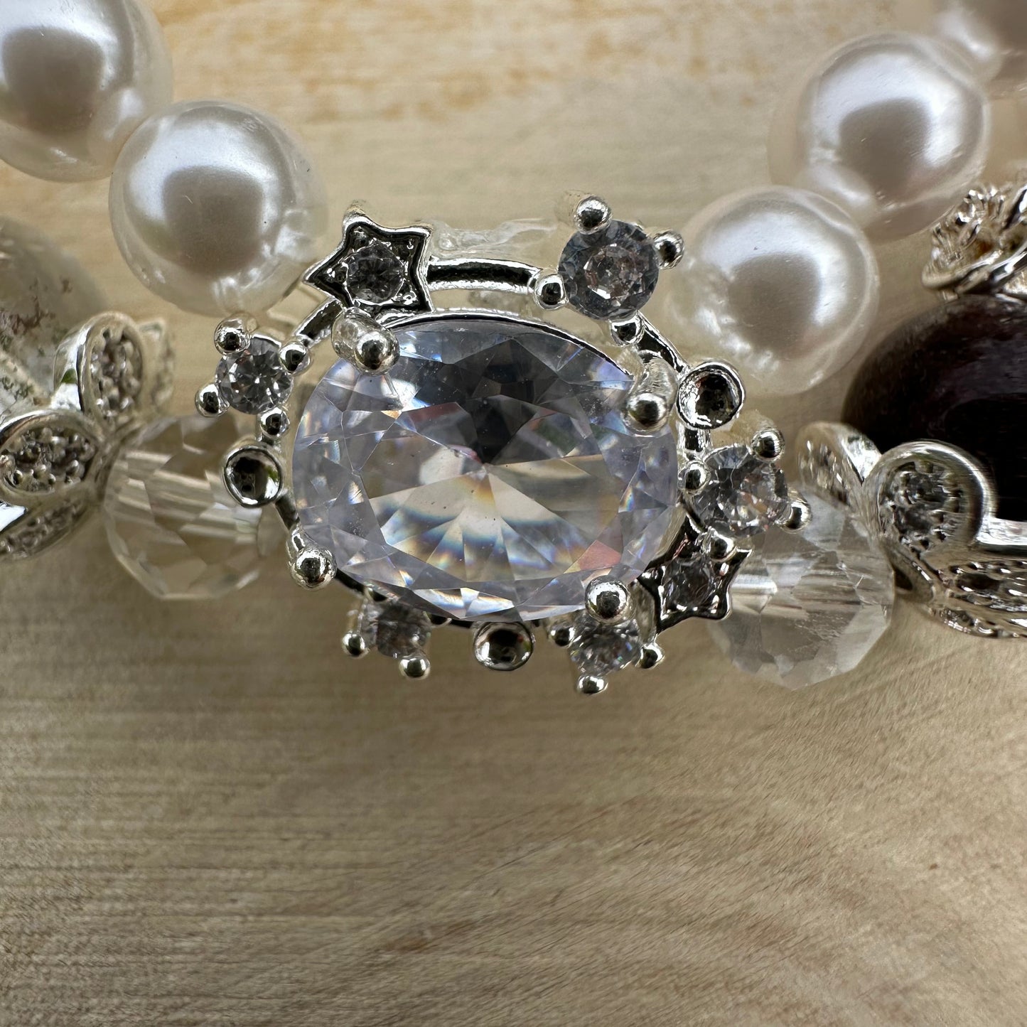 Pearl & Green Phantom Quartz Bracelet