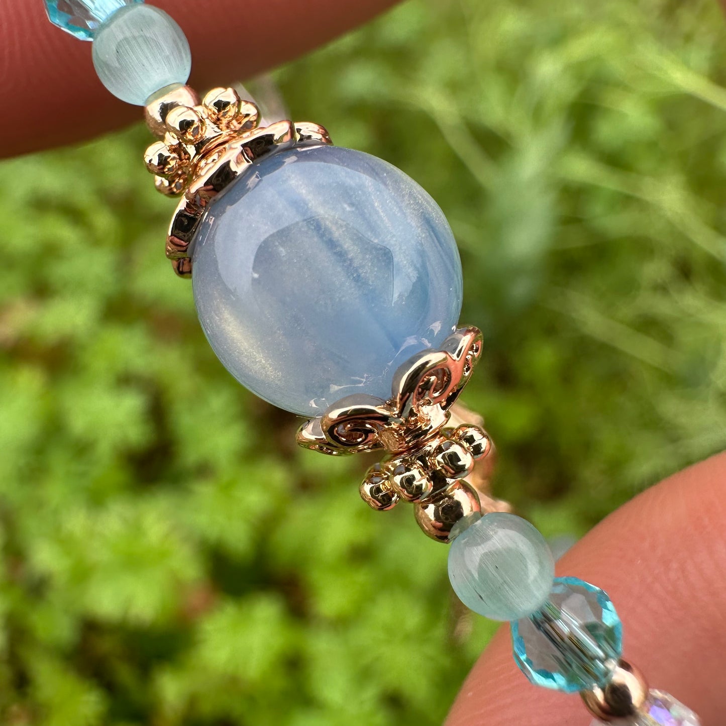 Blue Chip Stone & Pearl Bracelet