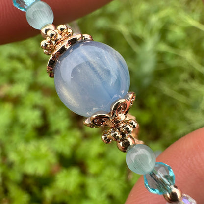 Blue Chip Stone & Pearl Bracelet